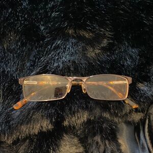 Ray-Ban Frames Tortoiseshell Rectangular Glasses - Amber/Brown Frame